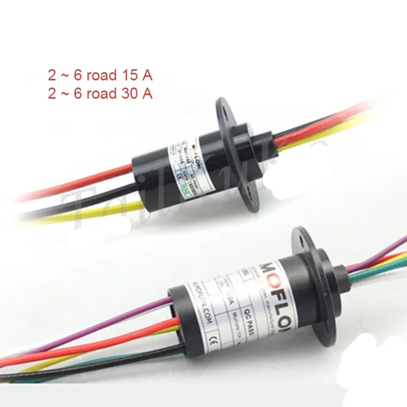 Slip Ring, 2~12 Wires, 2~30A/ring, Rotating Electrical Connector, Moflon Electrical Rotary Joint, Large Current, Wind, Capsule