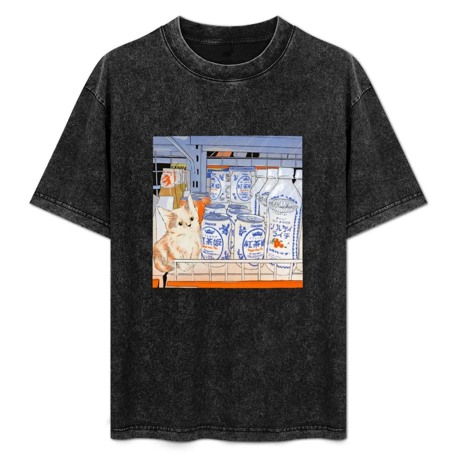 

bodega kitten T-Shirt blue archive Luxury man T-shirts oversize vintage vintage t shirt men