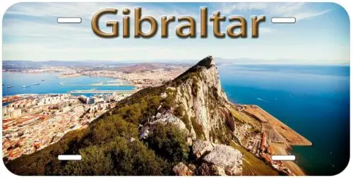 جبل طارق الجدة لوحة ترخيص السيارة الألومنيوم