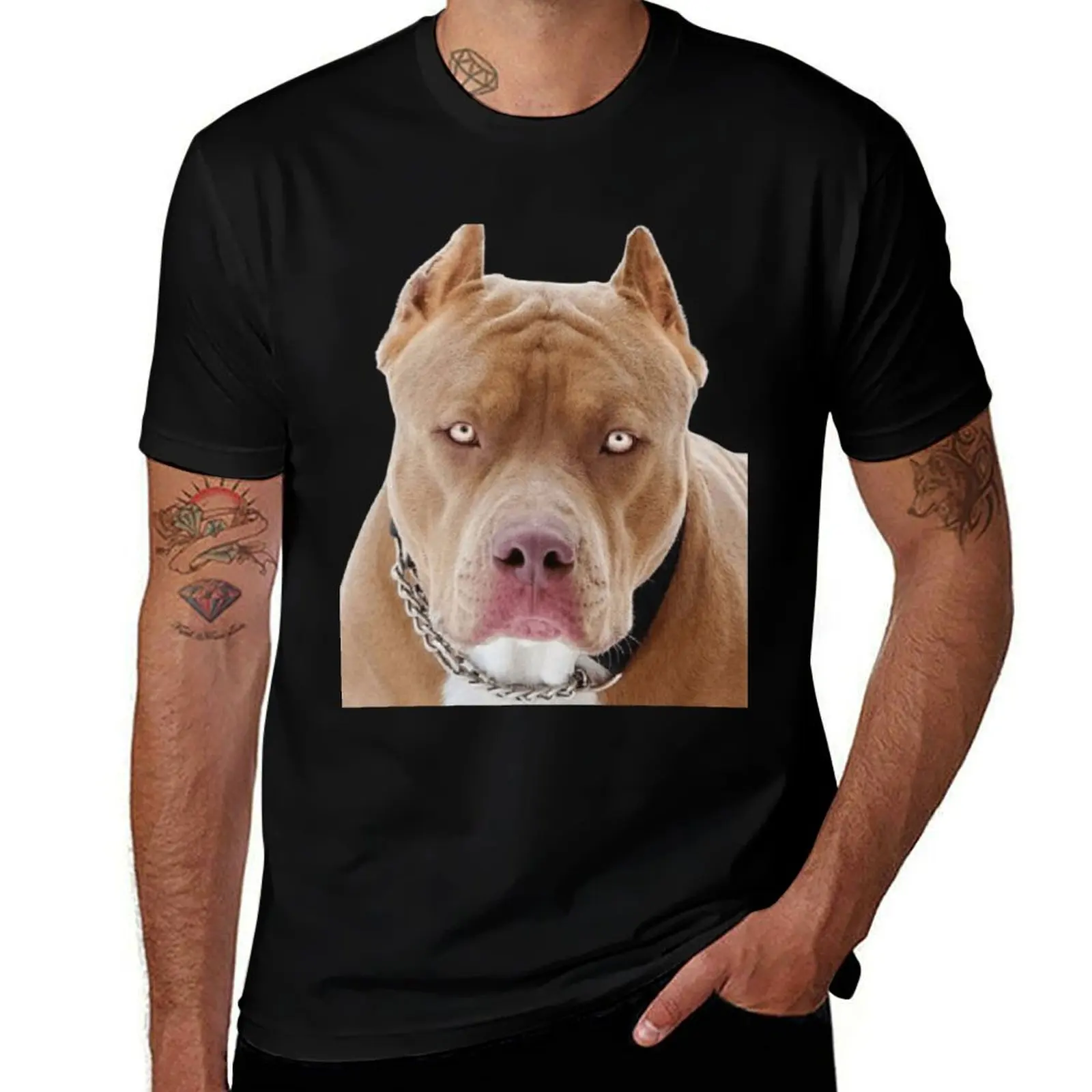 Pit t pack hombre camisa para perro rojo hombre camisas de algodón para camiseta camiseta hombre nórdico camiseta Bull