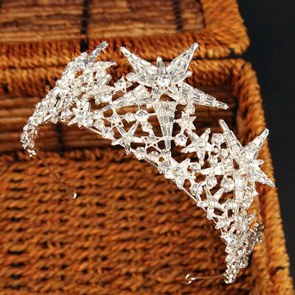 

Свадебная тиара Star Bridal: Элегантная, легкая, устойчивая к выцветанию хрустальная корона-аксессуар для волос для невесты на помолвку или вечеринку