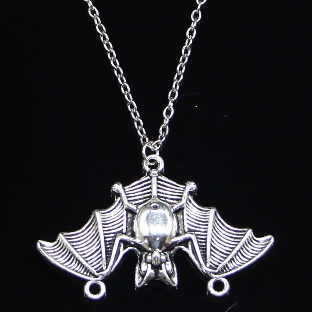 20pcs New Fashion Necklace 29x47mm bat vampire dracula connector Pendants Short Long Women Men Colar Gift Jewelry Choker