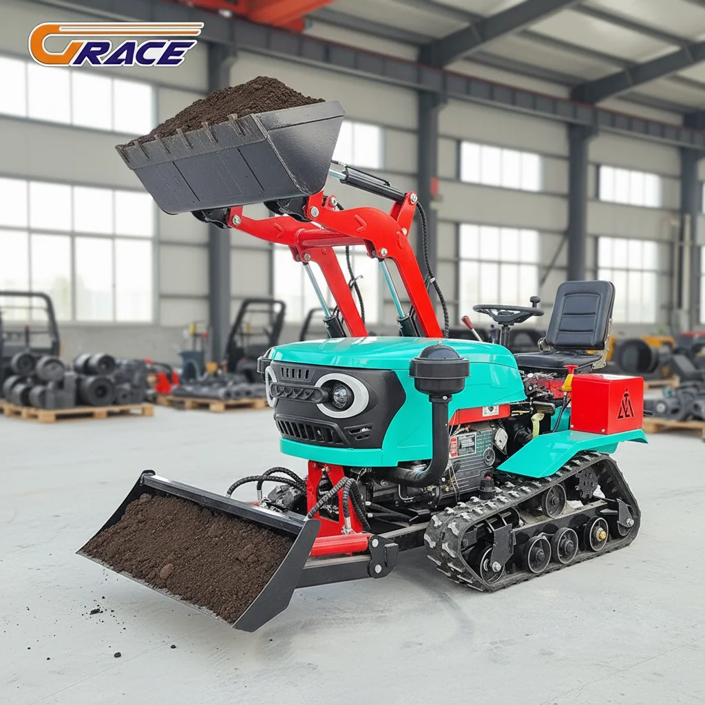 

Garden & Farm Use 25HP 35HP Mini Crawler Tractor Diesel Excavator Agricultural Cultivator Tiller Machine