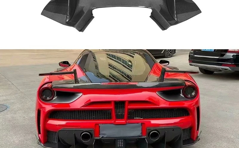 

Подходит для Ferrari 488, хвост из углеродного волокна MSY, фиксированное ветровое крыло, модифицированный спойлер, автозапчасти, экстерьер
