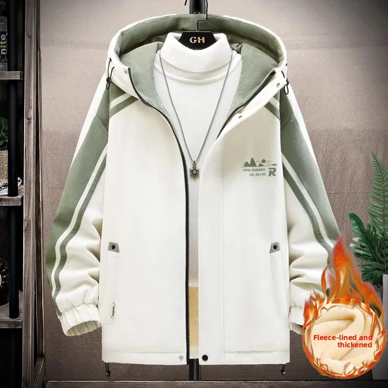 

Тяжелая осенне-зимняя молодежная рабочая одежда, мужское джинсовое хлопковое пальто на подкладке Fce для младших школьников