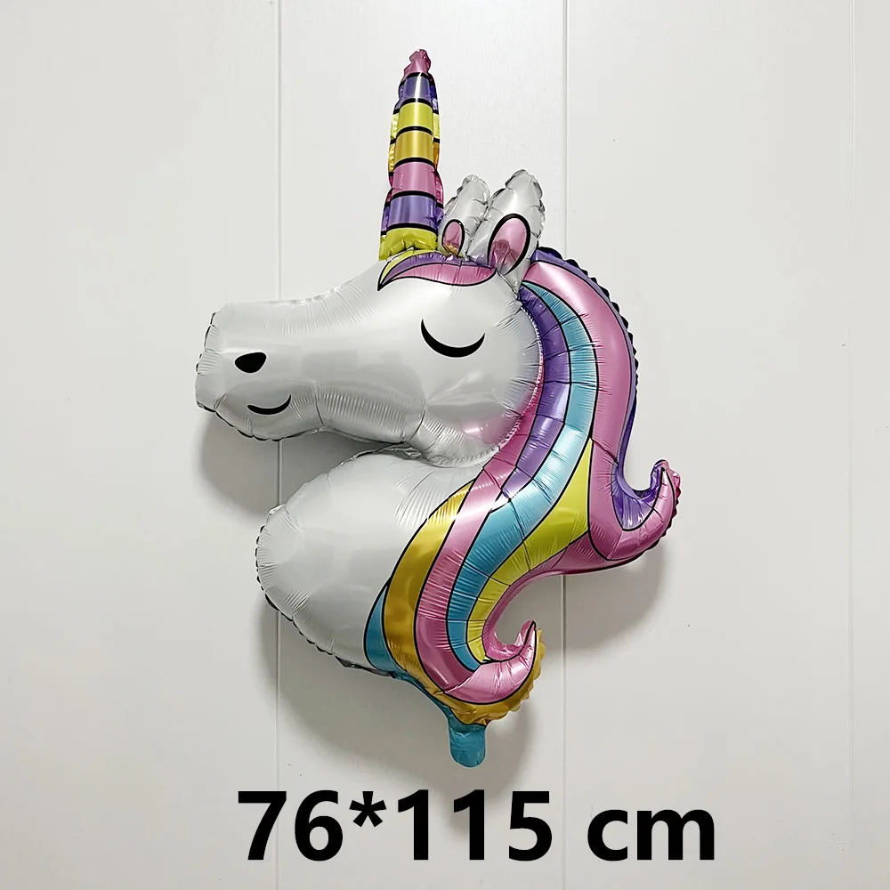 1Set Helium Foil Globos Unicorn Balloon Birthday Party Decorations 32 Inch Number Digit ballons Kids 1 Year Baby Shower Supplies