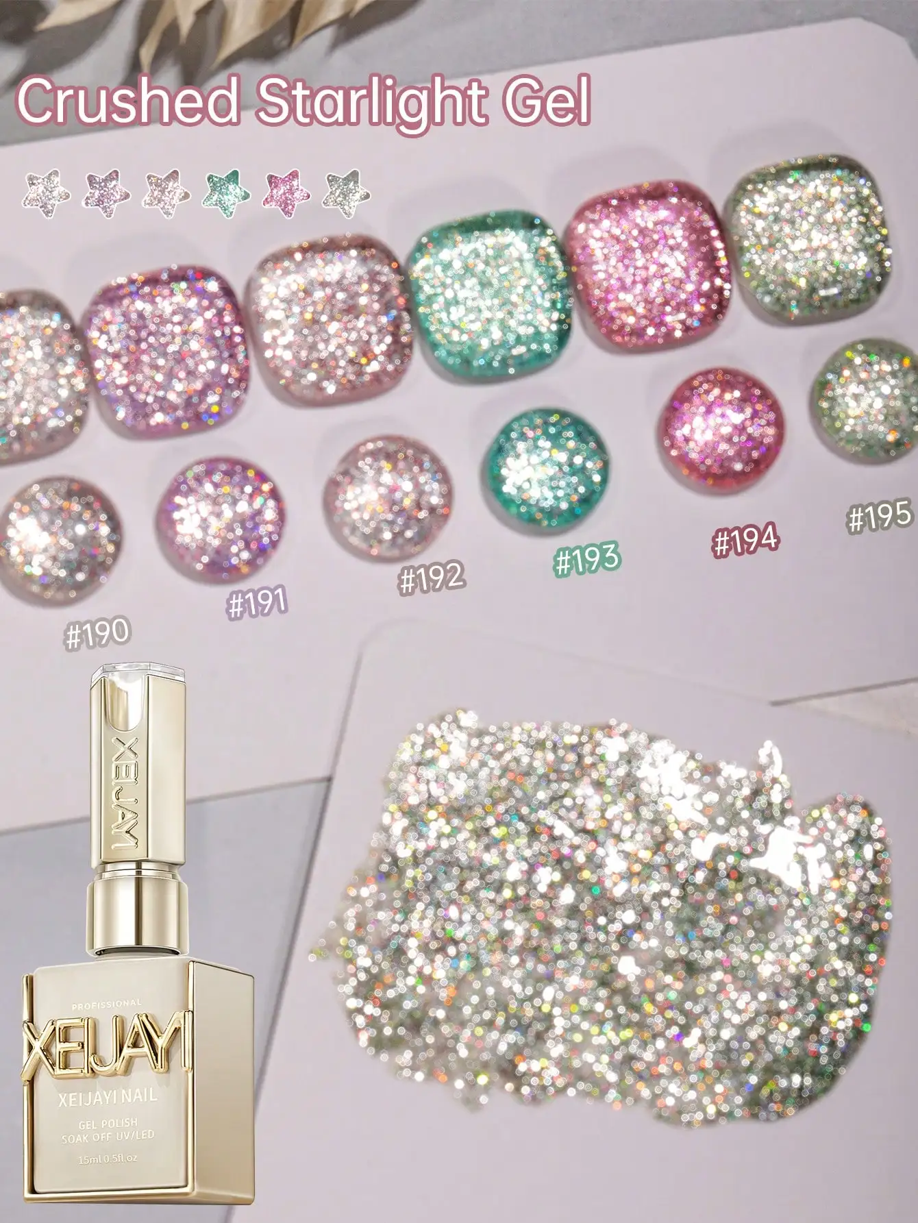 

XEIJAYI 6pcs Nail Polish Gel Set Light Therapy Gel Set DIY Salon Quality Manicure