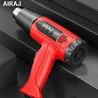 AIRAJ  Heat Gun Professional EU Plug 2000W Hot Air Gun Adjustable Temperature 60-600 ℃ 4 Nozzles ,for Car DIY coating Film