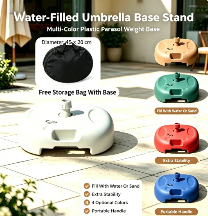 Patio Umbrella Base Windproof Heavy Duty Pole Holder for Market Garden Beach