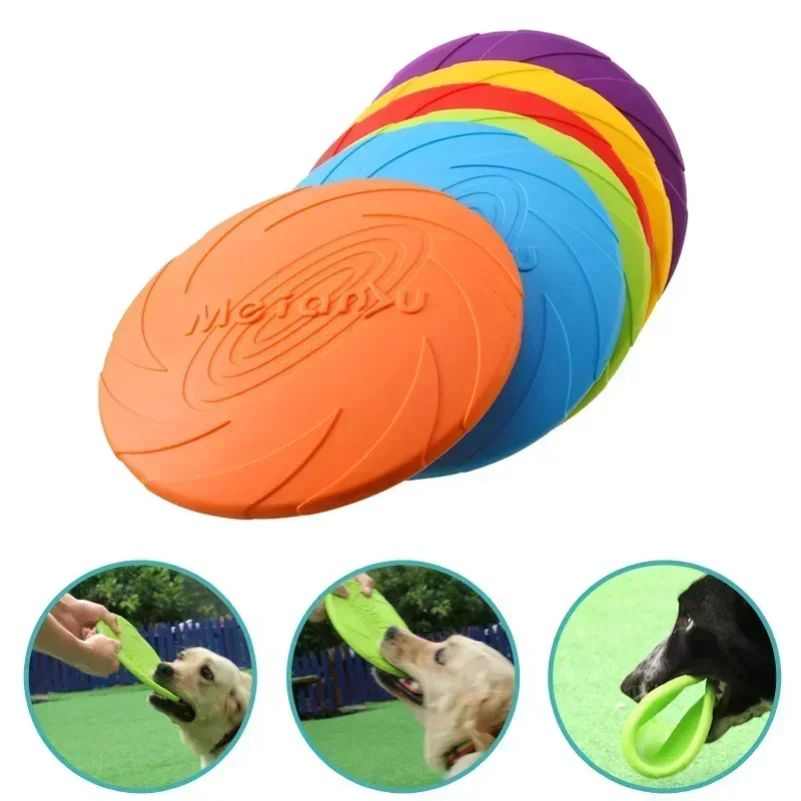 

Multicolor Frisbeed Dog Toy Fashion Pet Dog Silicone Game Flying Discs Trainning Interactive Toys Pet Supplies Flying Disc