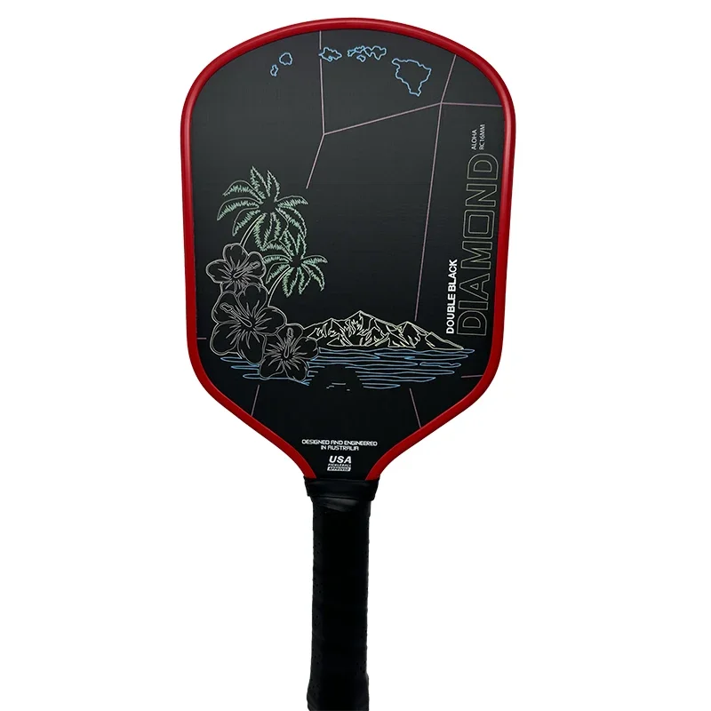 2025USAPA Pagaia per pickleball termoformatura con doppio diamante nero approvata standard ALOHA RC da 16 mm