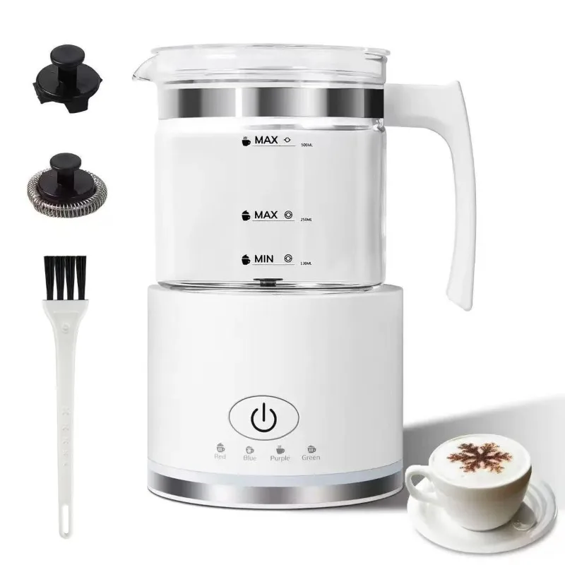 Automatic Electric Milk Frother and Steamer, 4-in-1 Hot/Cold Foam Maker for Coffee Latte Cappuccino