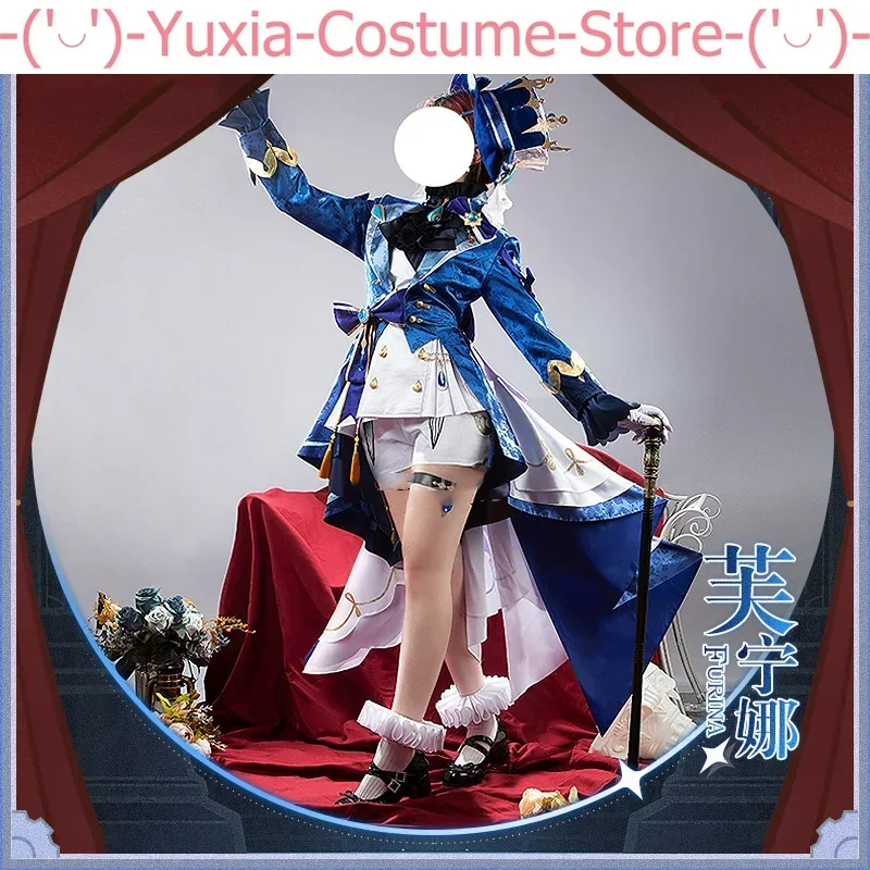 

Genshin Impact Furina Game Suit Gorgeous Uniform Cosplay Costume Halloween Carnival Party Role Play Outfit Any Size