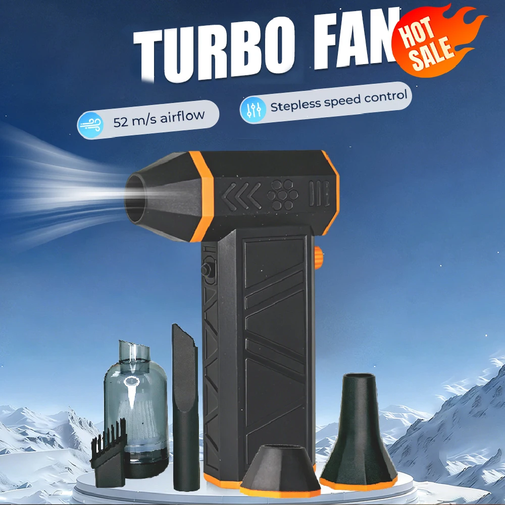 

8000mAh Portable Dust Blower High Power Turbo Fan 52m/s Wind Speed Electric Air Duster Powerful Air Blower Car PC Cleaning Tool