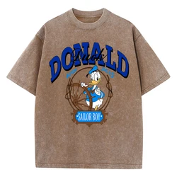 Donald Duck Sailor Boy T Shirt Womens Summer American Retro Cotton Tshirt Popular Tee Clothing Loose Short Short Sleeved