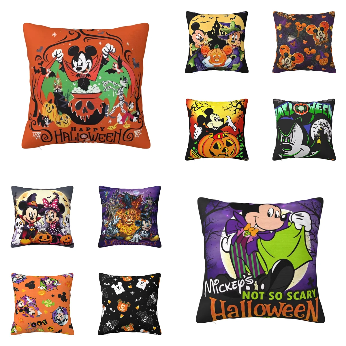 Minniso Mickey Mouse Cartoon Pillow Case Novelty Pillow Cover Soft Graphic Cushion Cover Pillowcases For Sofa Bedroom Home Decor