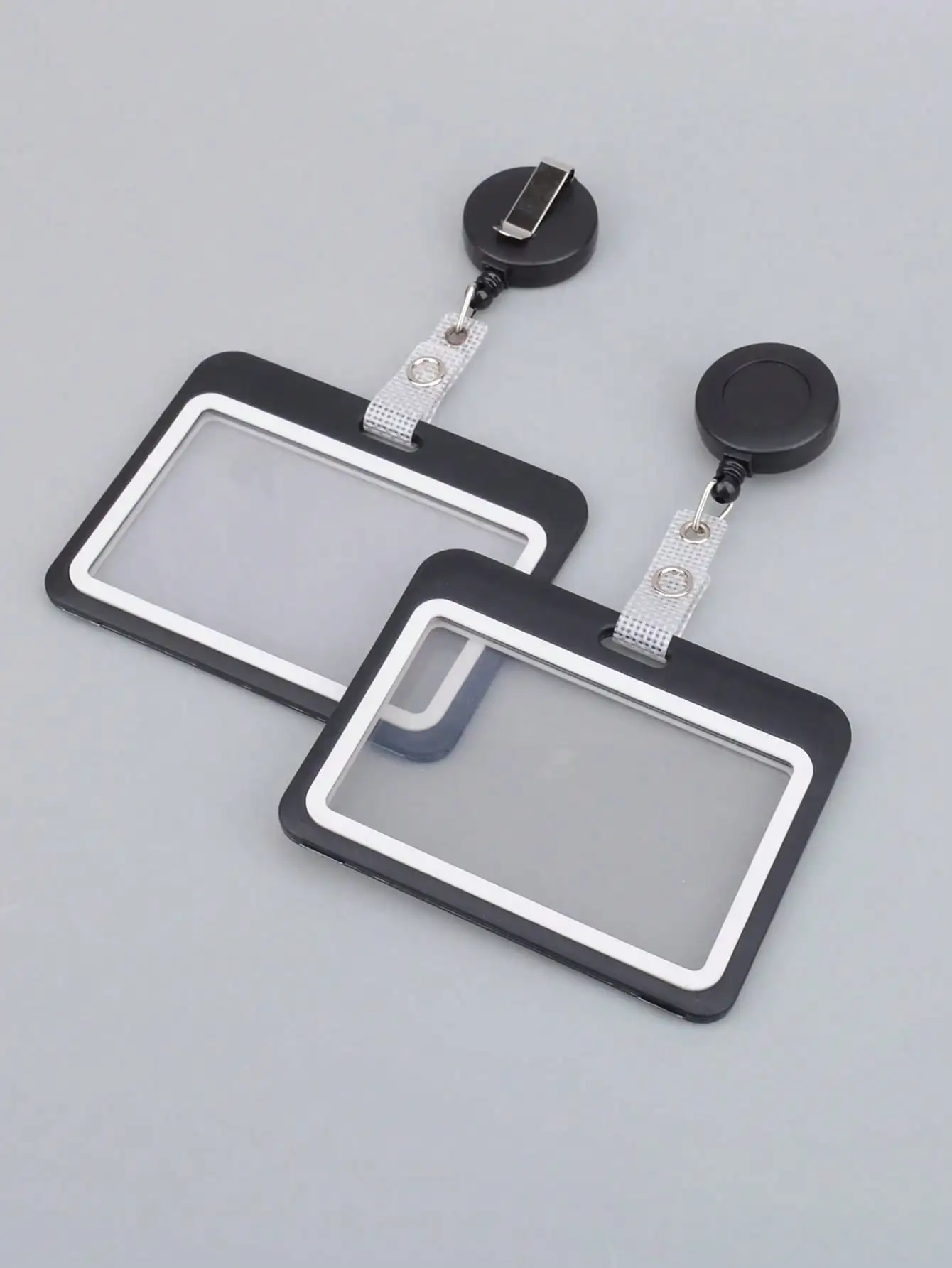 Einziehbares Ausweishalter-Lanyard, transparenter Kunststoff-Ausweishalter zum Ausweishalter für Büro, Arbeit, Ausweis, Schlüsselanhänger, Schulkarte – Detail 6