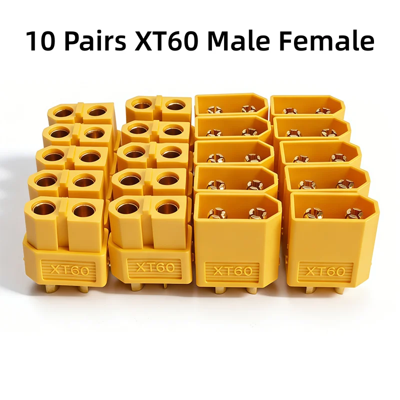 5/10 Paar XT60-Steckverbinder XT60 Männlich-Weiblich Bullet-Stecker Stromanschlüsse für RC Lipo Akku Motor XT60 Drohnen-Steckverbinder – Detail 1