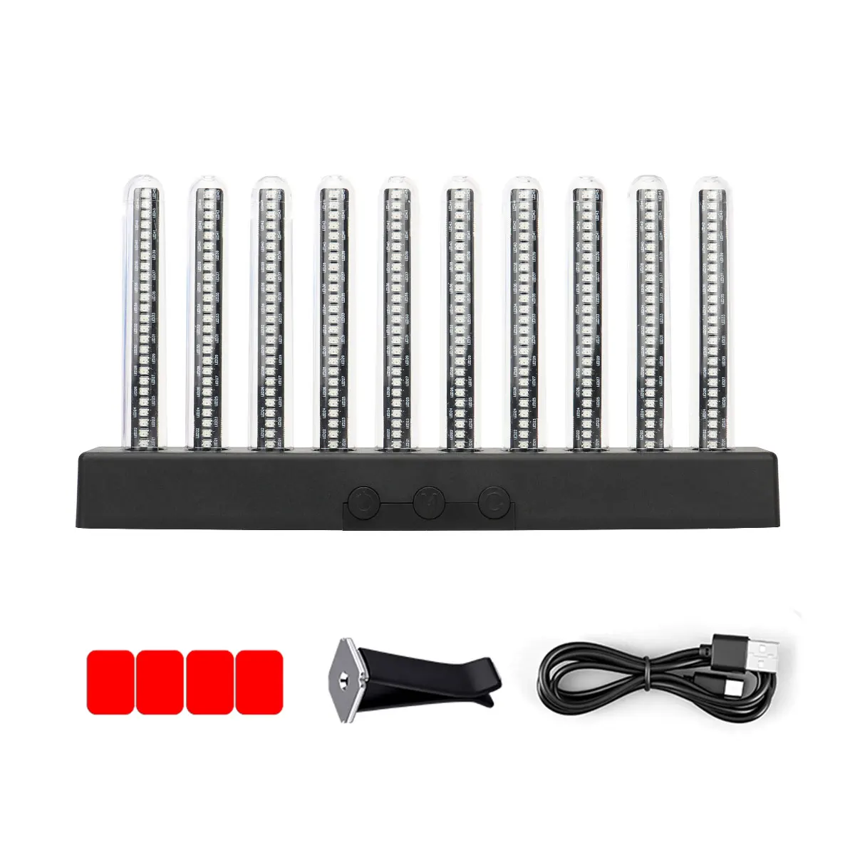 Voice controlled ambient LED spectrum light with sound pickup and desktop rhythm lighting compatible with car models