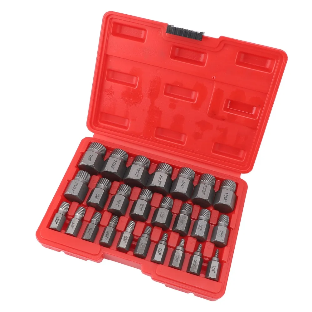 

25pcs Multi-Spline Screw Extractor Set Hex Shank Power Tool Compatible Bolt Remover Tool Hand Tool Compatible