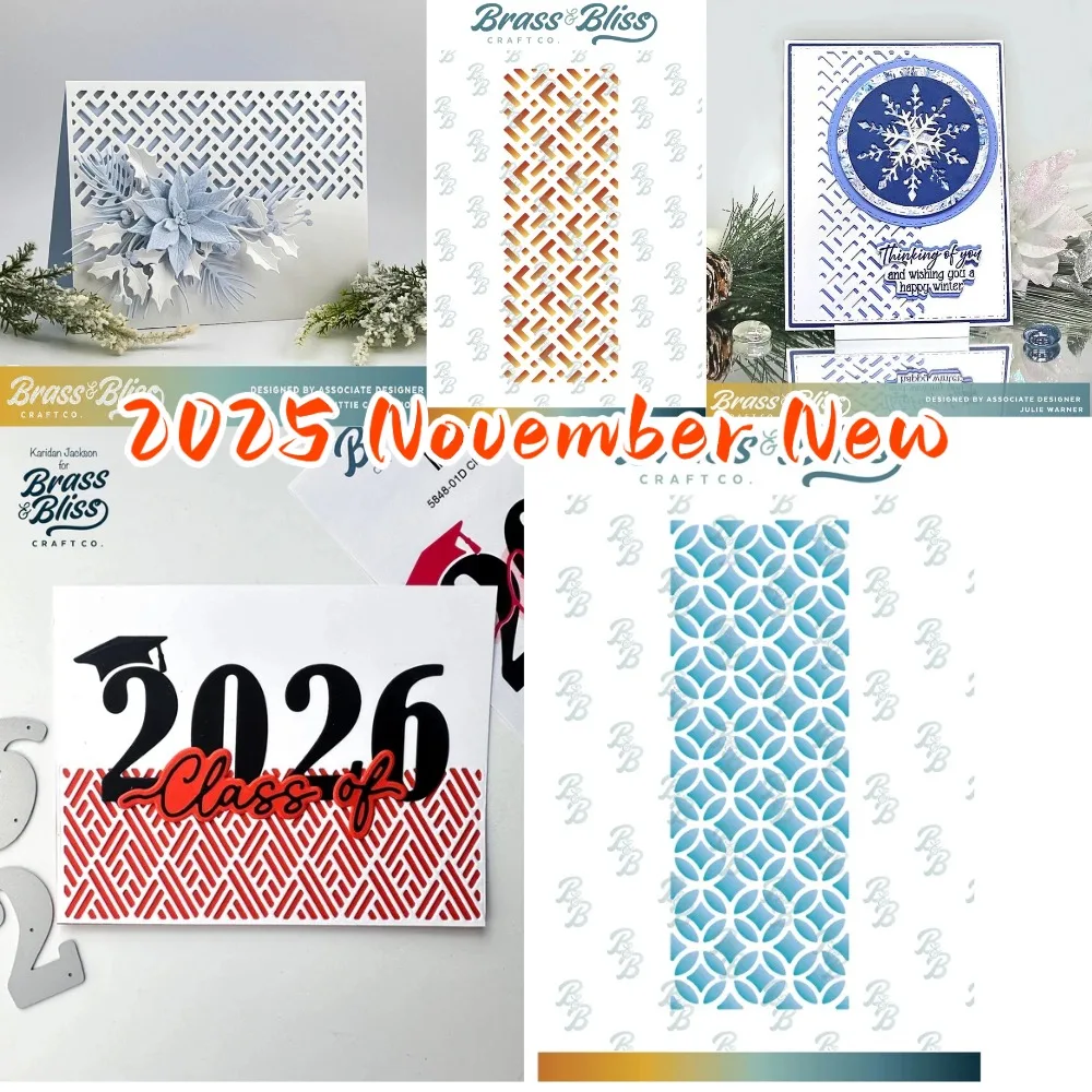Numbers and Snowflakes house star Metal Cutting Frame dies for 2025 New Templates DIY Scrapbooking Paper Making Crafts Cuts