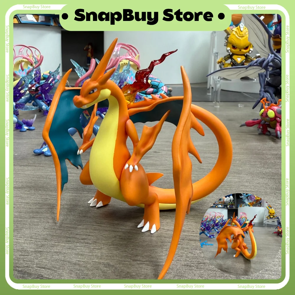 

New 11cm Charizard Anime Figure Dracaufeu Glurak Figurine PVC Collection Ornament Statue Custom Toys Gift Room Decoration Model