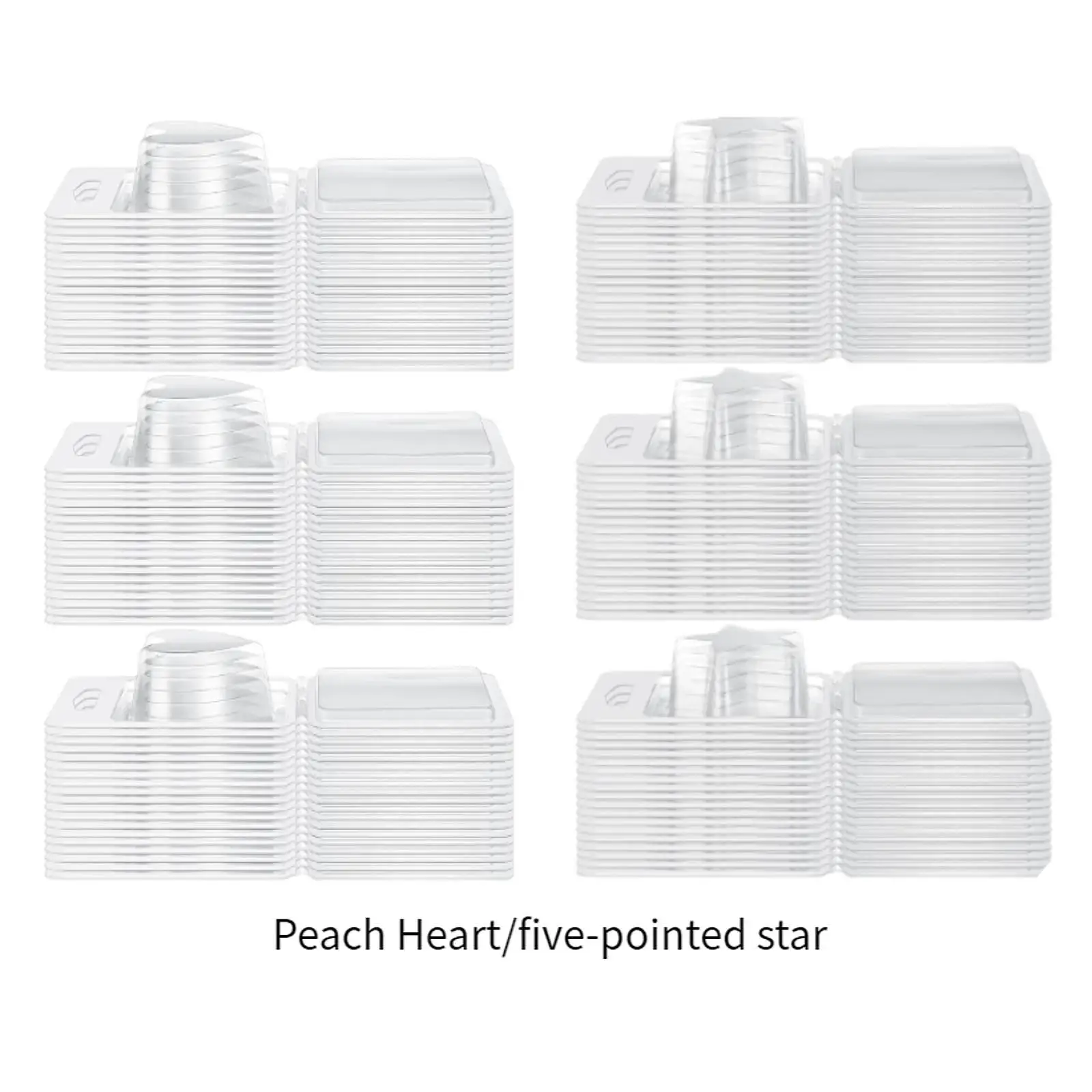 100Pcs Wax Melt Clamshells Moulds Crafting Handmade Clear Decoration Jewelry Making Empty Candle Melt Moulds Wax Melt Containers