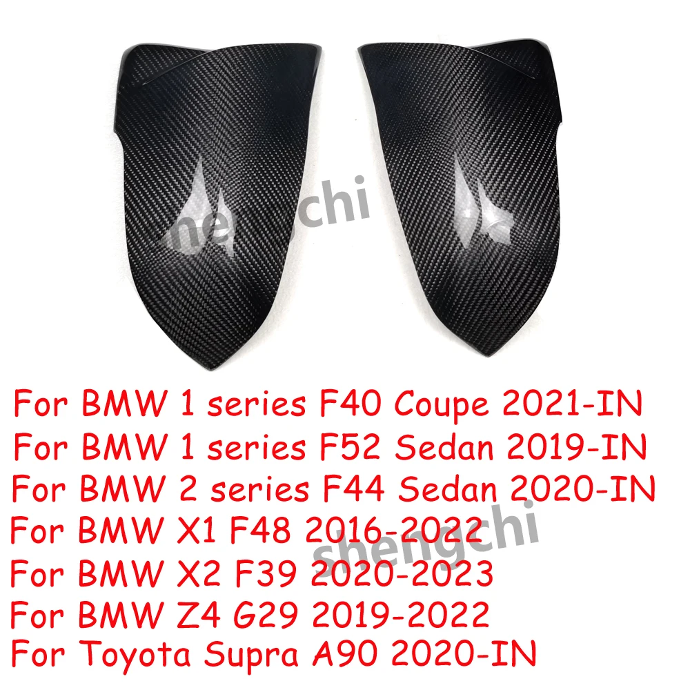 for BMW 1 2 X1 X2 Z4 Series F40 F52 F44 F48 F49 F39 G29 Toyota Supra A90 Carbon Fiber Side Door Replacement Mirror Cover Caps