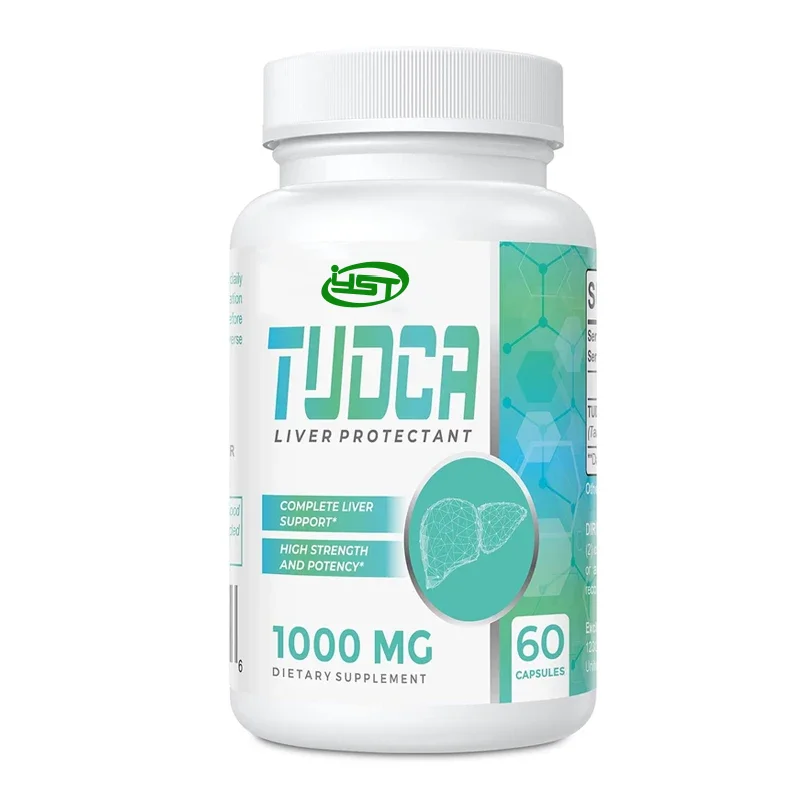 TUDCA Bile Salt Supplement 1000mg 60 vegetarian capsules,liver support supplement for detoxification and cleansing, gelatin free