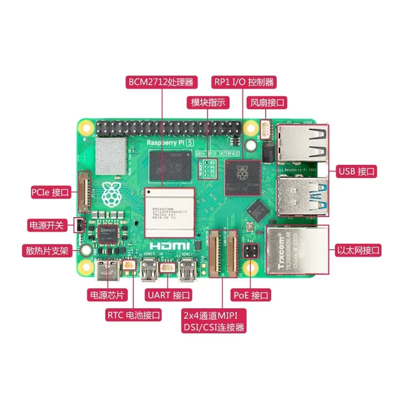 Raspberry Pi 5، Raspberry Pi 5B Model B، Raspberry Pi 8GB، لوحة Raspberry Pi 5 8GB، كمبيوتر لوحة واحدة، SBC Raspberry Pi، Ra #3