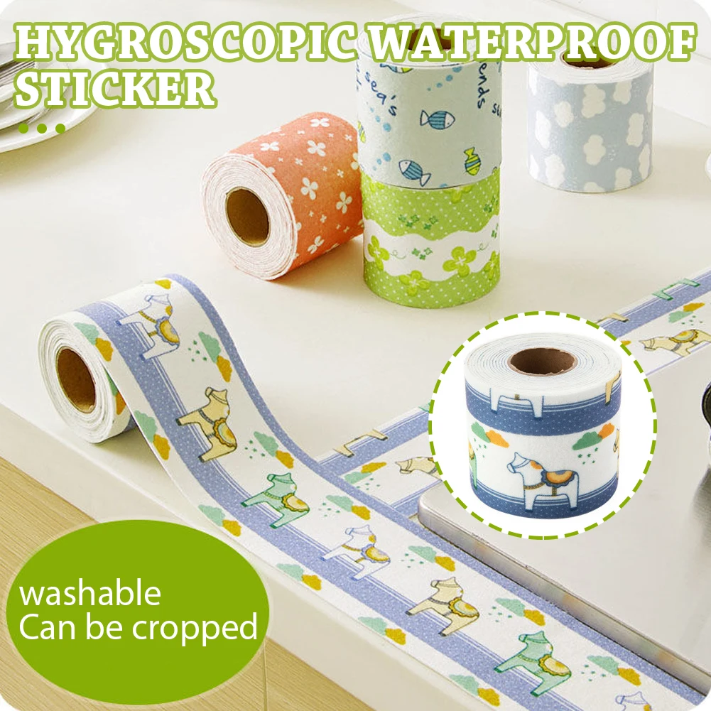 8x280cm Waterproof Caulk Tape,Self-Adhesive Sink Tape,Kitchen Washbasin Sink Waterproof Sticker,For Wall Corner