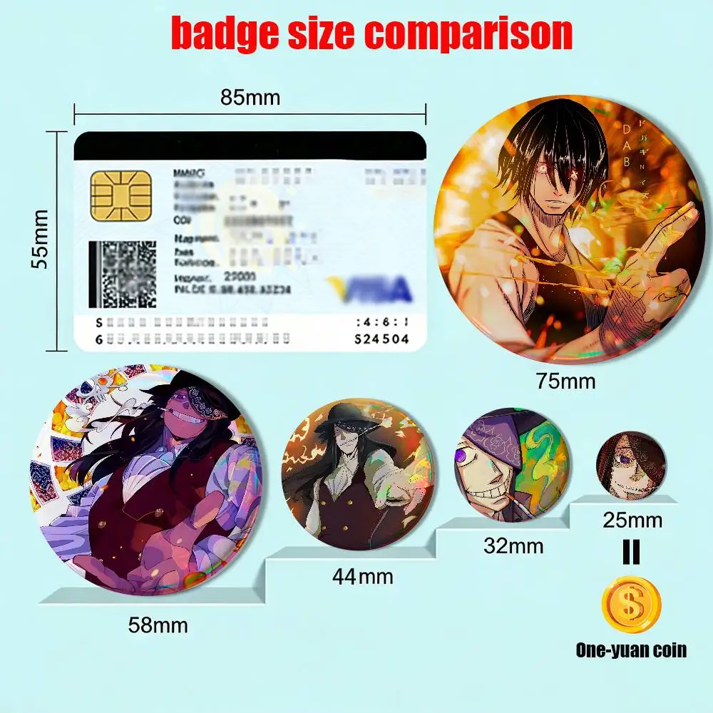 Joker cool Fire Force Benimaru Creative Round Badge Button Pin Bag Decor Fans Collection Friends Gift Brooch