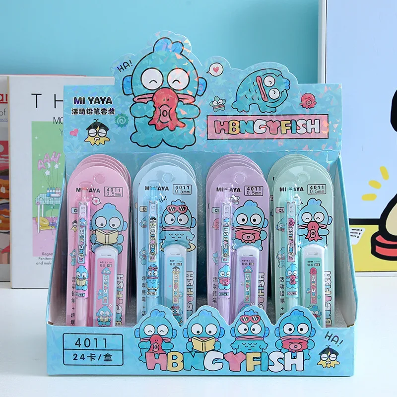 4-24pcs Sanrio Hangyodon 0.5mm Mechanical Pencil Stationery Cartoon Cute Automatic Pencil Wholesale