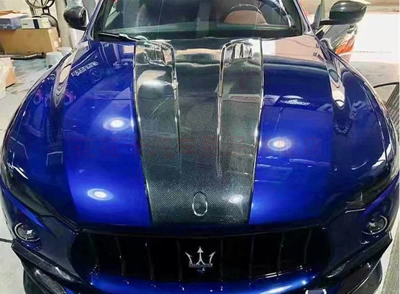 Voor Maserati Levante 2016 2017 2018 2019 2020 2021 2022 Hoge kwaliteit koolstofvezel voorzijde bumper motorkap Vent Cover