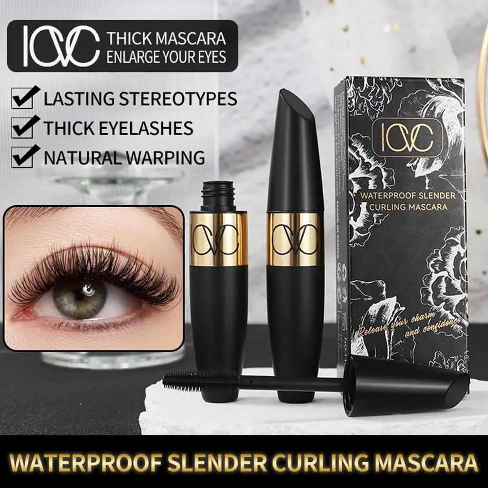 Faser-Mascara, dicke, lockige, wasserfeste und schweißfeste, langlebige, lockige, wasserfeste Wimperntusche
