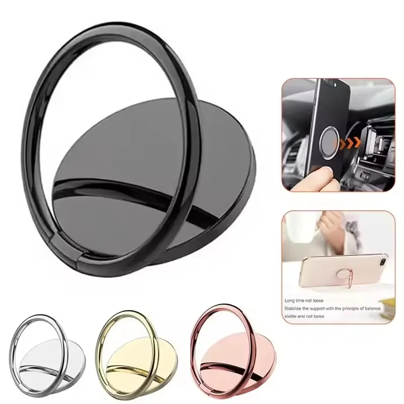 

Металлическая подставка для мобильного телефона, универсальный держатель для колец на палец, автомобильный кронштейн для мобильного телефона для iPhone 17, Xiaomi Huawei