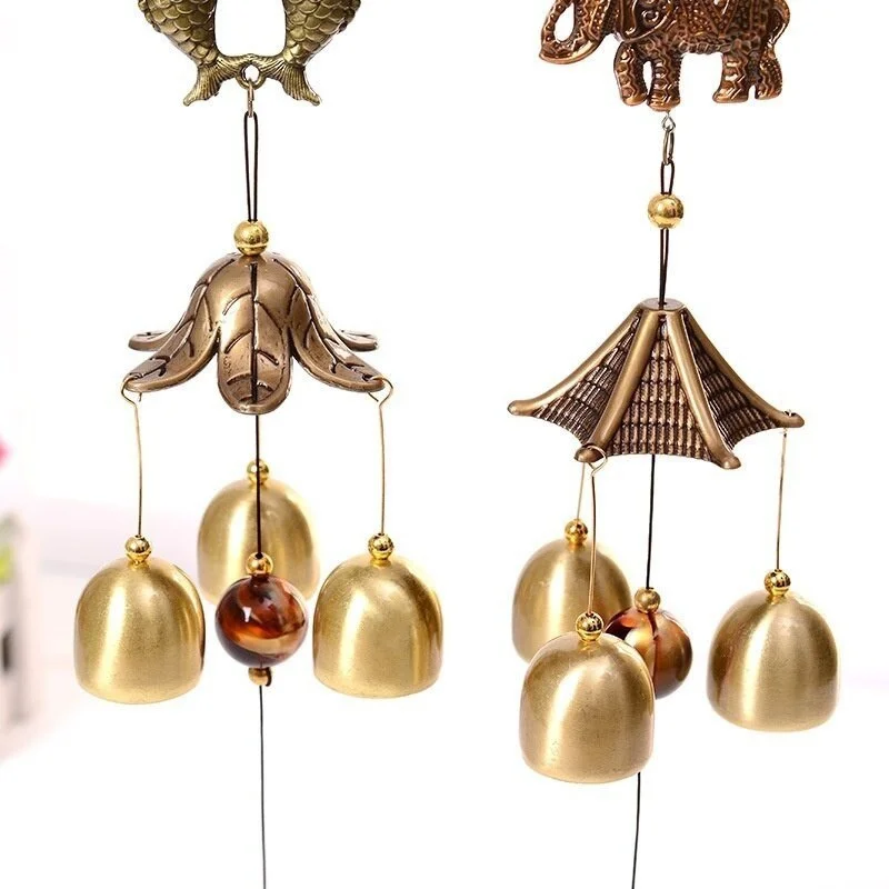 1Pcs Antique Wind Chime Copper Yard Garden Outdoor Living Decoration Metal Wind Chimes Gift