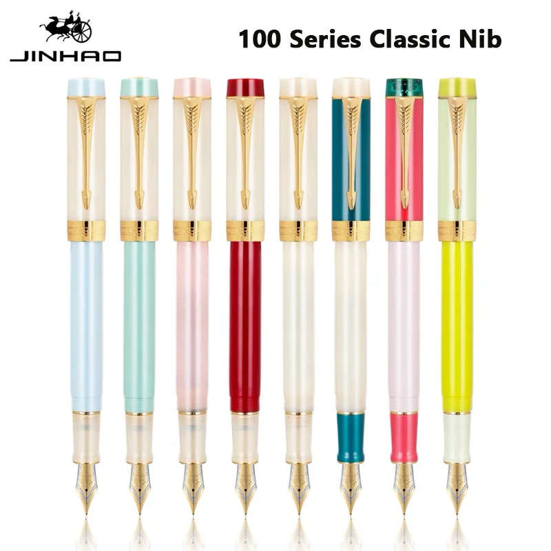 

Jinhao 100 Centennial перьевая ручка из смолы роскошная ручка со стрелкой зажим F/M Классические Оригинальные школьные принадлежности