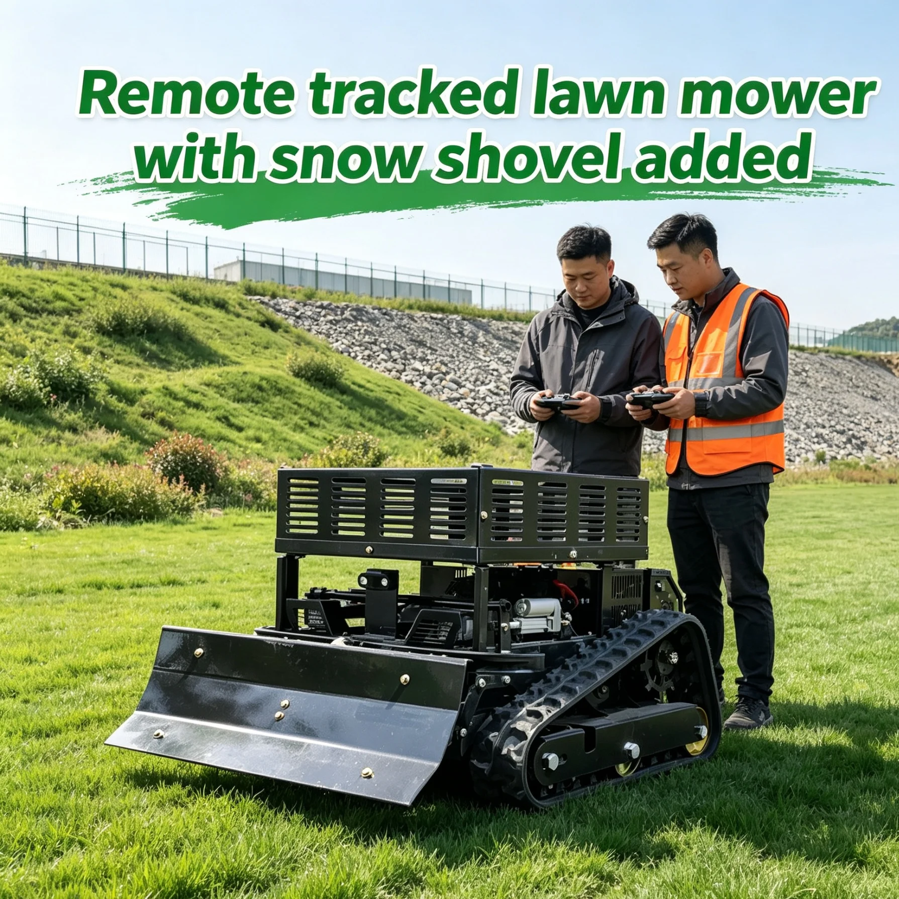 Outdoor Power Mowers - Konfigurowalna kosiarka rotacyjna terenowa z gąsienicami