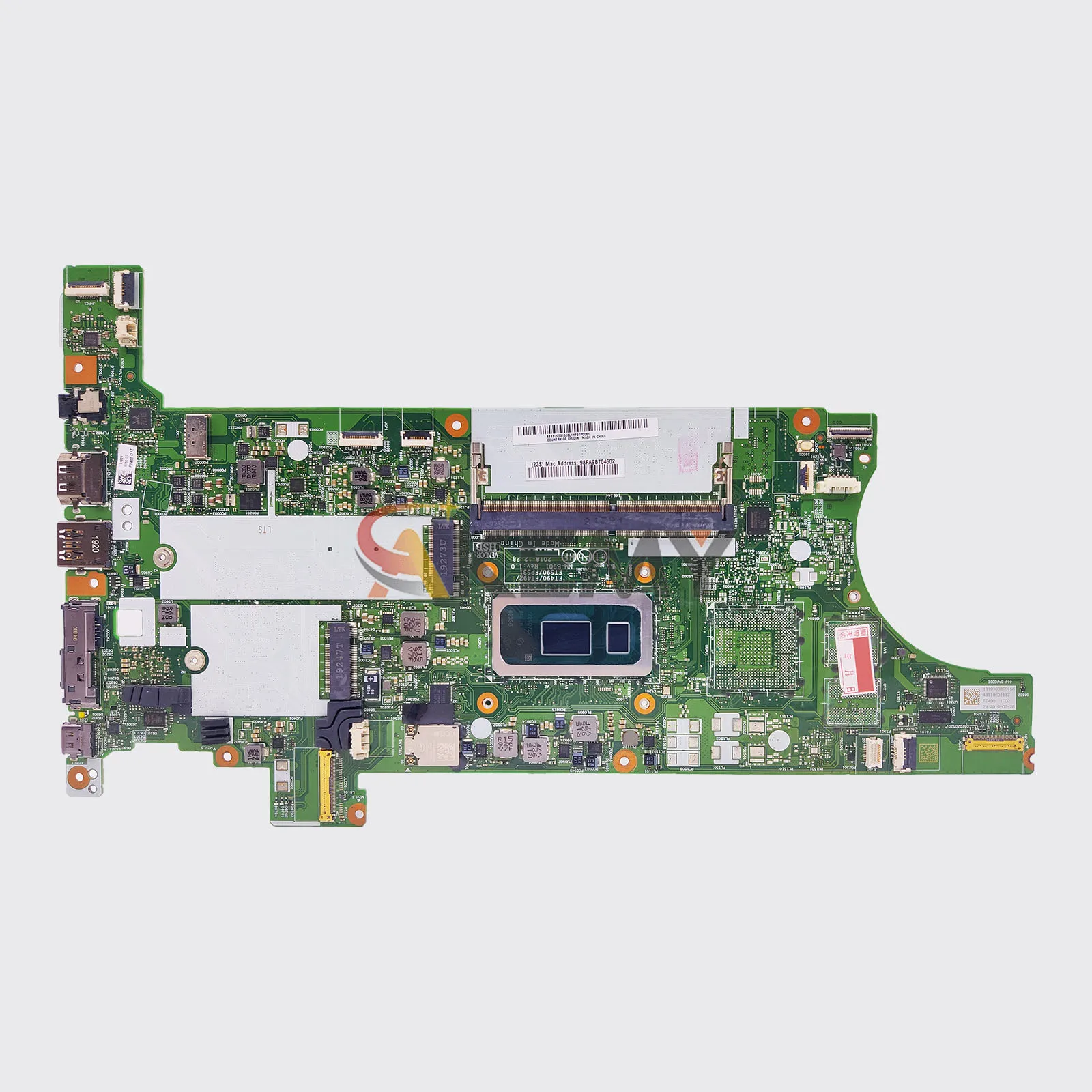 Scheda madre del computer portatile NM-B901 per Lenovo T490 T590 con i5 i7 8th Gen 8GB 16GB RAM Completamente testata al 100%