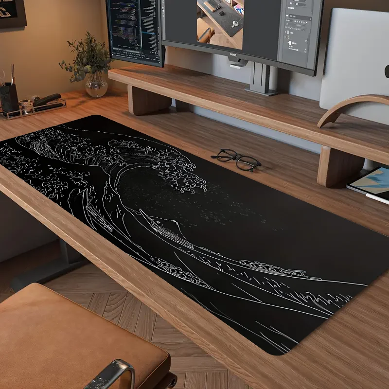 لوحة ماوس ألعاب بلاك سي، قاعدة مطاطية غير قابلة للانزلاق مقاس 2 مم، 31.49 × 11.81 بوصة، لوحة ماوس ألعاب ممتدة، مصممة لمكتب الألعاب