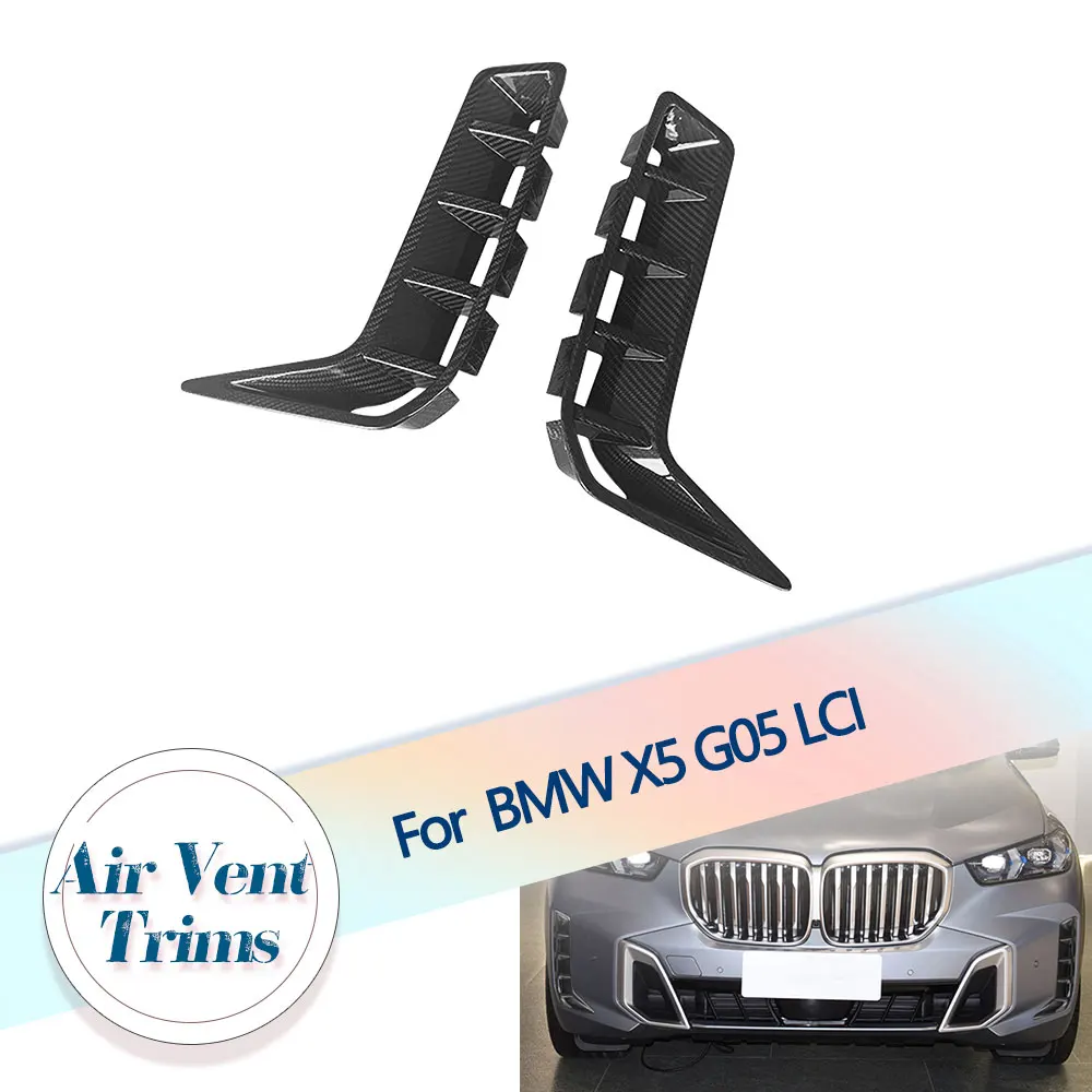 

Dry Carbon Fiber Front Bumper Side Air Vents Fits for BMW X5 G05 LCI 2023-2025 Front Bumper Side Air Intake Vent Trims