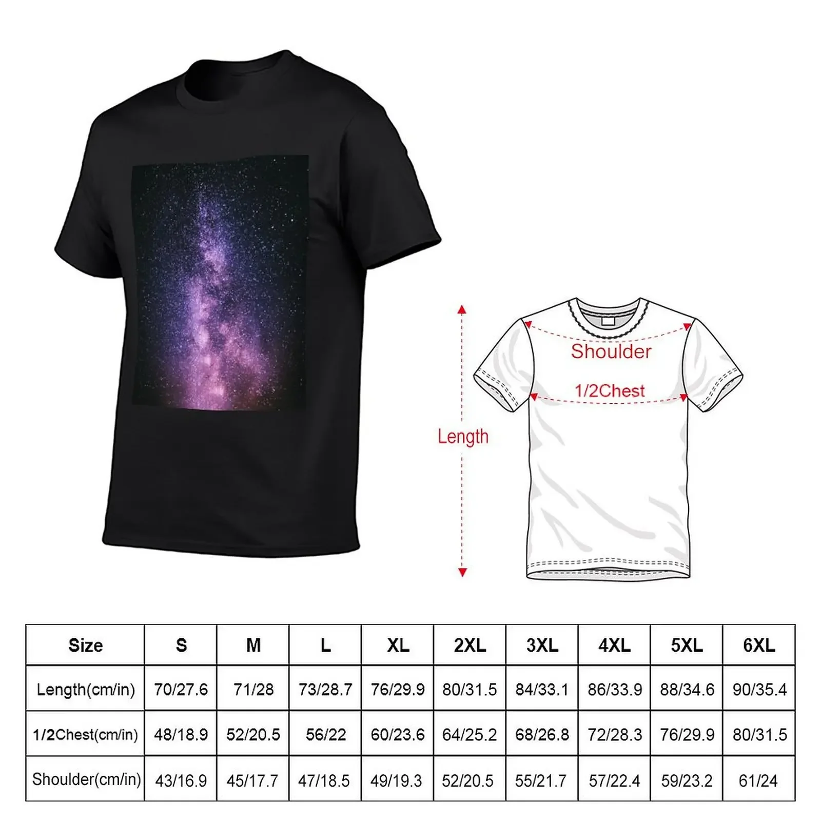 Milky way galaxy T-Shirt oversizeds graphic tee shirt men clothing