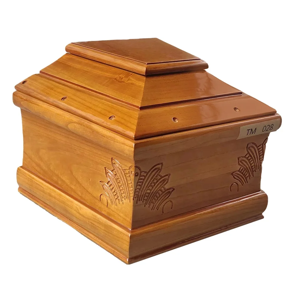 New Carving European Style Funeral Supplies Wooden Coffin&Cofani