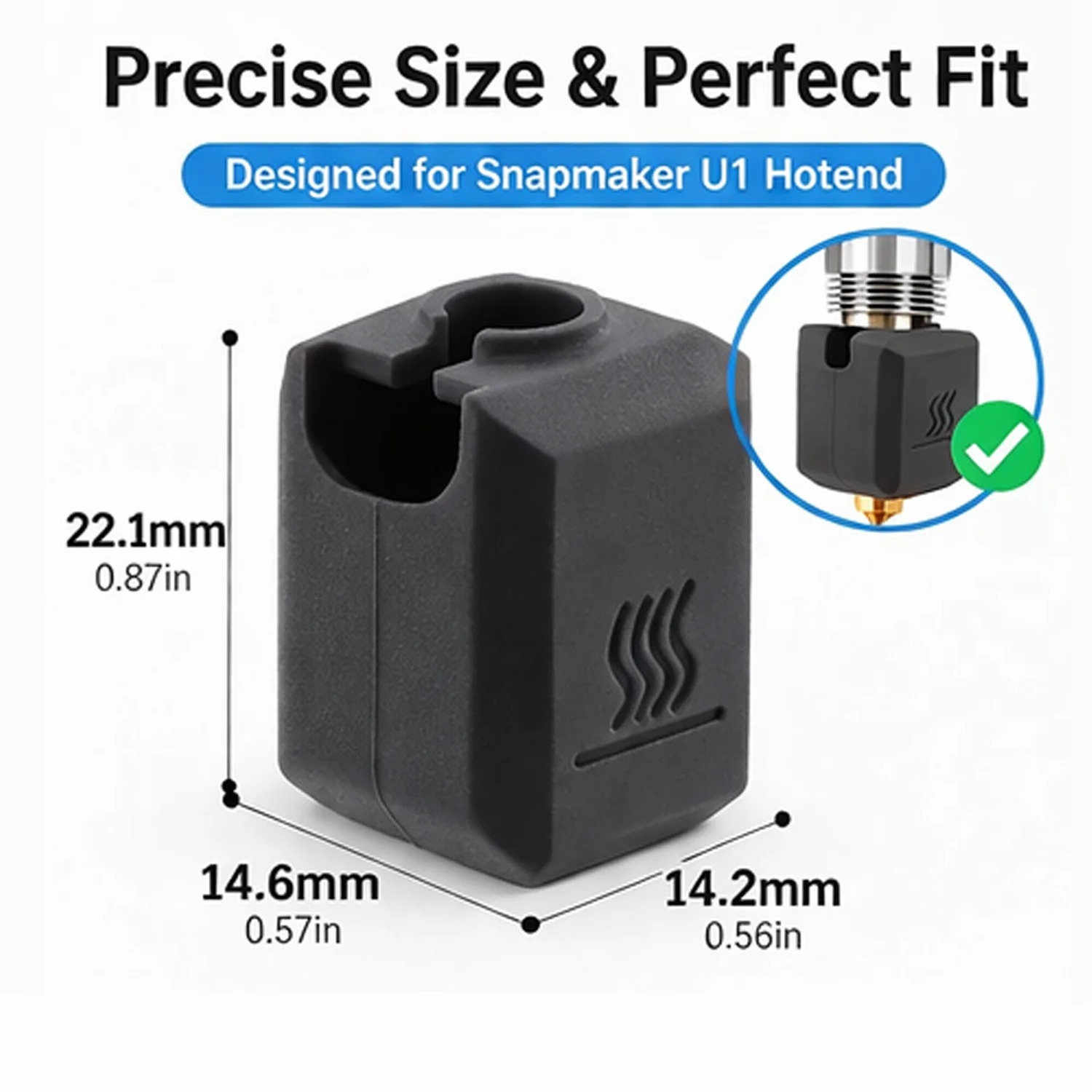 For Snapmaker U1 Silicone Socks  High-Temperature Heater Block Protector Hotend Heat Insulation Cover 3/6/9pcs 3D Printer Parts