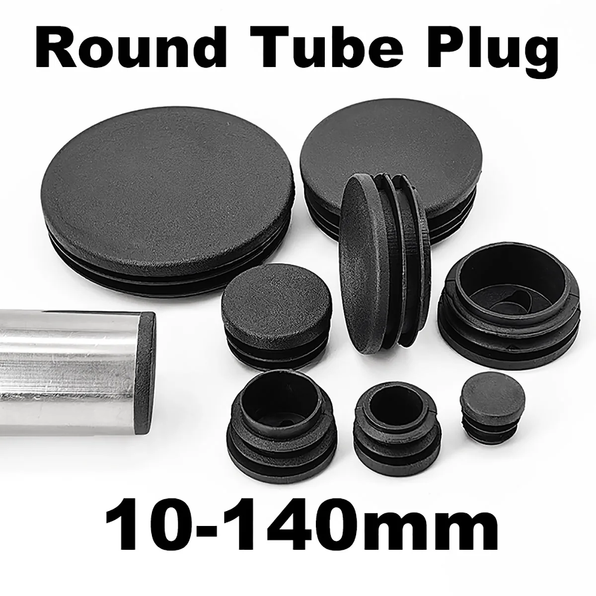 4-100Pcs 10 12 16 19 20 22 25-140mm Round Pipe Inner Plug Tube End Cap Table Chair Leg Dust Cover Protector Pads Leveling Feet