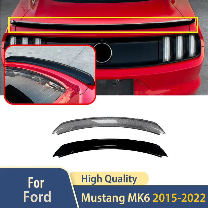 

For Ford Mustang MK6 Rear Spoilers Wings Accessories 2015 2016 To 2022 Car Exterior Rear Roof Splitter Tail Wing Trim Body Kits