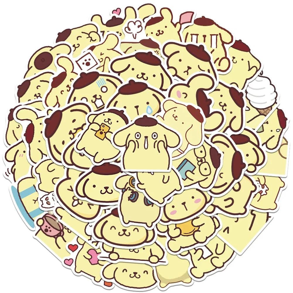 10/30/50 Stück Kawaii Pompom Purin Aufkleber Niedliche Cartoon-Sticker Spielzeug DIY Handy Skateboard Gitarre Spaß Sanrio Graffiti Aufkleber Geschenke – Detail 3