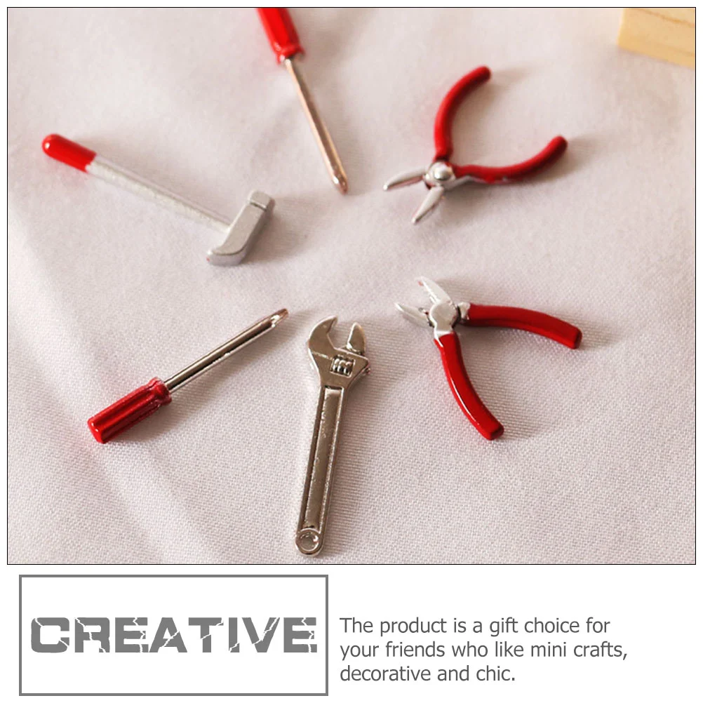 6 Pcs Wow House Tool Mini Accessory Wear-resistant Miniature Tools Decorative Stuff Alloy Children Toy Toys