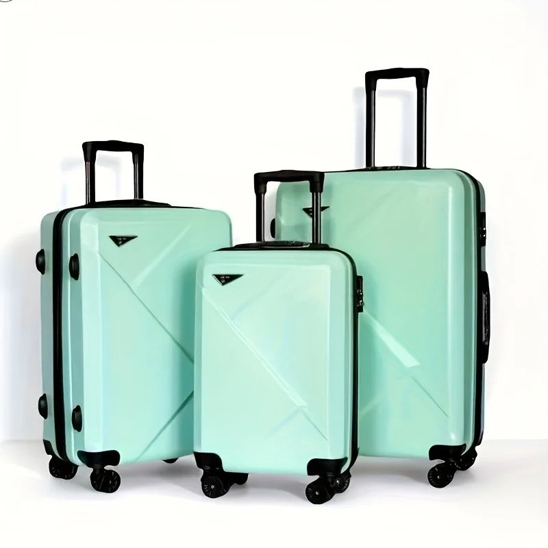 Juego de maletas de carcasa dura ABS + PC de gran capacidad de 3 piezas con ruedas giratorias y cerraduras TSA - 20/24/28 maletas, multicolor de 4 direcciones